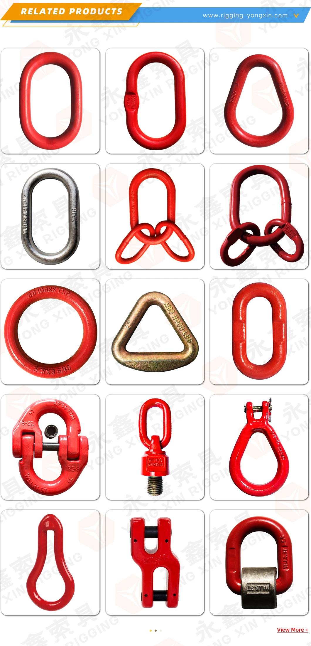 Low Price European Type Drop Forged High Quality Rigging Hardware G80 Alloy Steel Oblong Master Link Assembly|Sling Chain Part Master Link Assembly Rigging